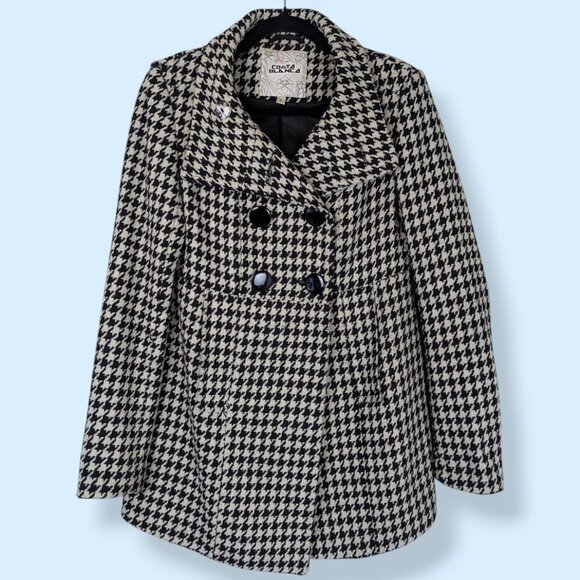 Costa Blanca Wool Blend Houndstooth Coat - Picture 6 of 8